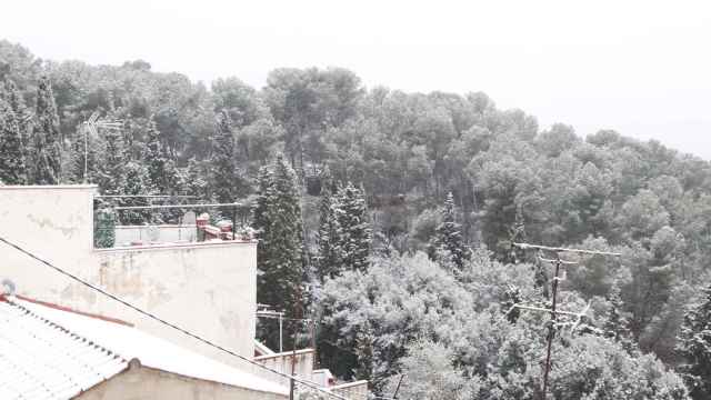 La nieve ha teñido de blanco las azoteas de Barcelona / ÁLVARO VENTURA