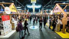 Vista de uno de los pabellones del 4YFN en la Fira de Montjuïc, por la que han pasado 20.000 visitantes / 4YFN