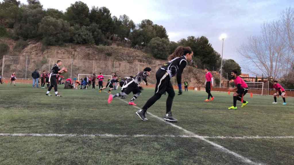 El Barcelona Pagesos, en su campo de entrenamiento de El Carmel / Barcelona Pagesos