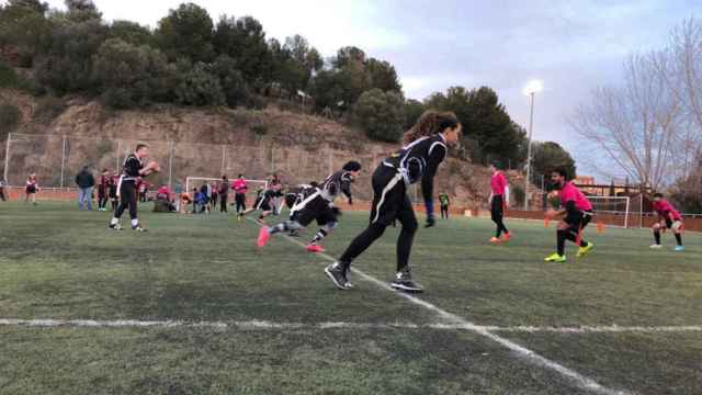 El Barcelona Pagesos, en su campo de entrenamiento de El Carmel / Barcelona Pagesos