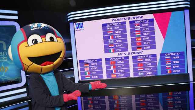 Wopit, la mascota de los Europeos de Waterpolo, ha asistido al sorteo oficial en los estudios de RTVE / wp2018bcn