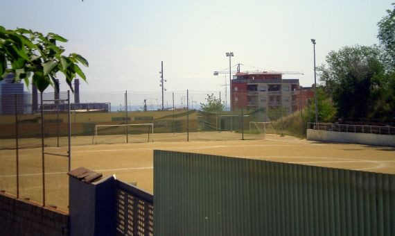 Campo de fútbol de la Satalia, en el Poble Sec