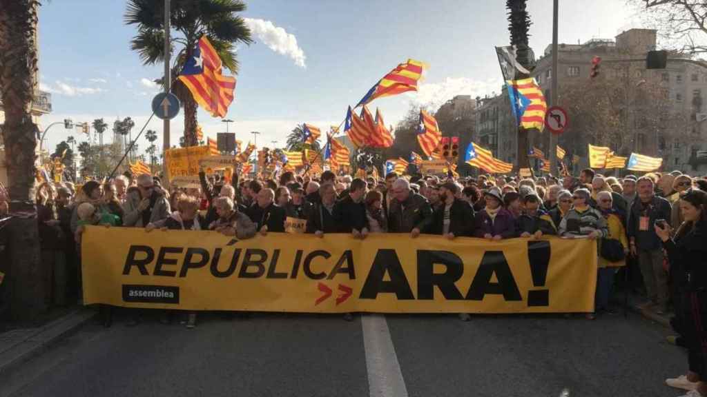 Cabeza de la manifestación convocada por ANC  /EP