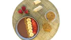 Smoothie bowl de choco plátano y polen