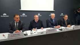 Los responsables de Alimentaria y Hostelco, en la rueda de prensa / EP