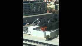 Imágenes en exclusiva cedidas por Ignasi Paredes del incendio en el ExpoHotel de Sants