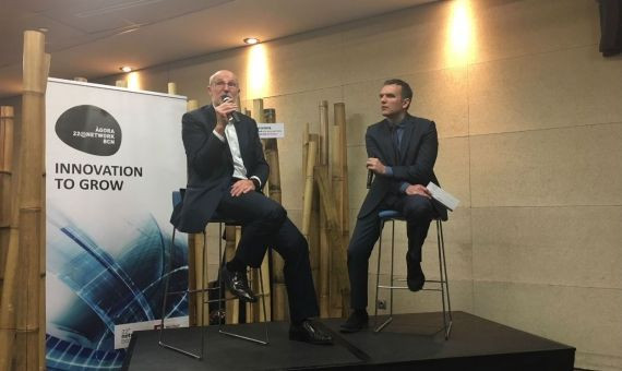 Carlos Grau y Sergi Vicente (Betevé), durante un coloquio / MA