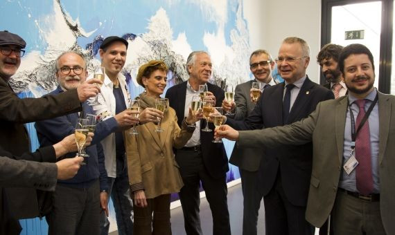 Un momento durante la inauguración de 'El agua es vida' / HUGO FERNÁNDEZ