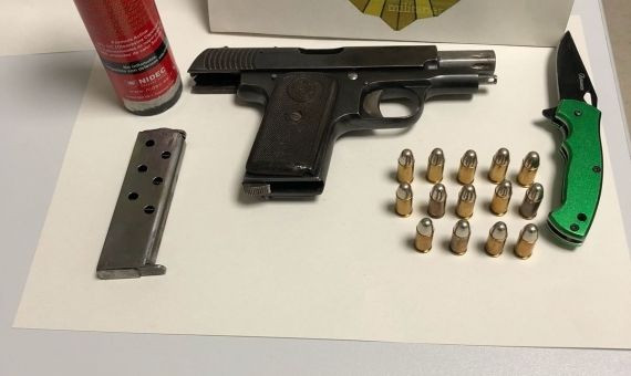 Armas incautadas a uno de los detenidos en Nou Barris