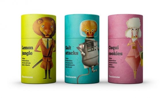 Packaging de Chocolocuras, diseñado por Supperstudio