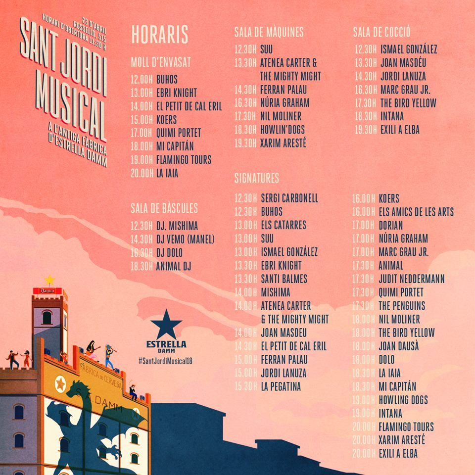 Programación del Sant Jordi Musical 2018