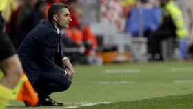 Ernesto Valverde, durante la final de la Copa del Rey entre el Barça y el Sevilla / EFE