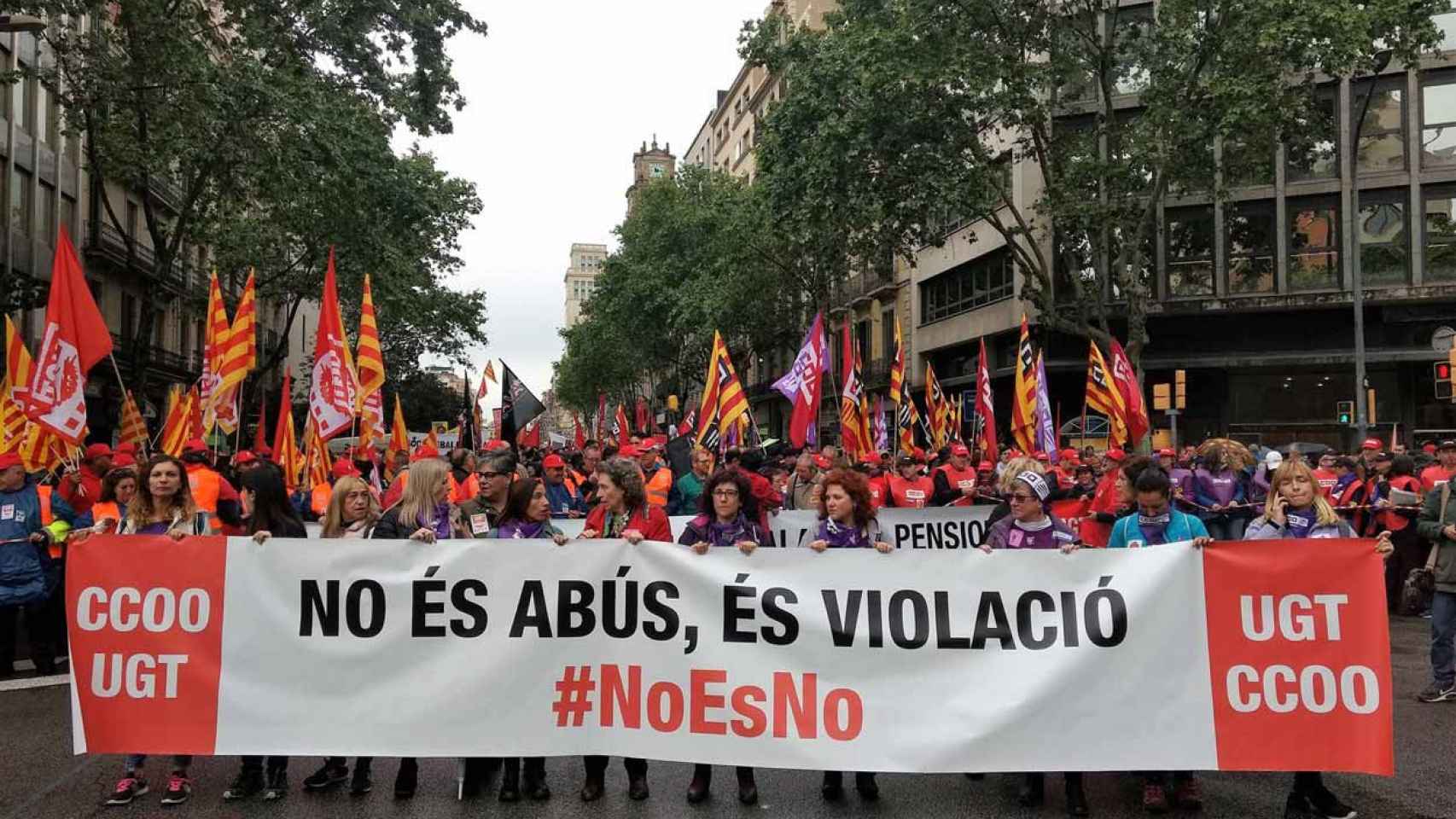 Pancarta que ha encabezado la manifestación / EP