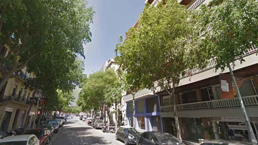 Tramo de la calle Nàpols que se verá afectada por los cortes de tráfico / Google Maps