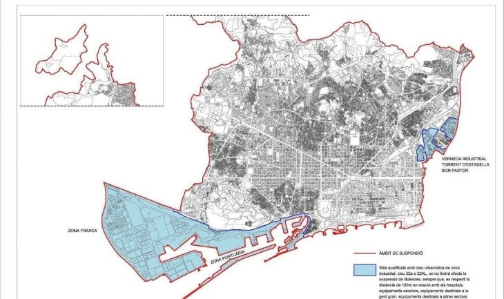 En azul las zonas en las que se podrán abrir gasolineras