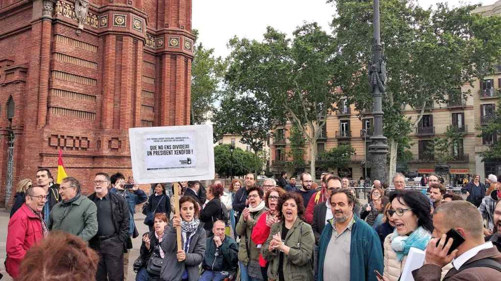 Concentración de protesta contra Quim Torra