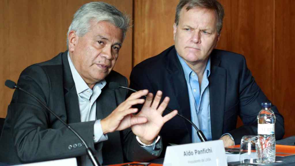 El presidente de LASA, Aldo Panfichi y Charles Walker, de la universidad de California / H.F.