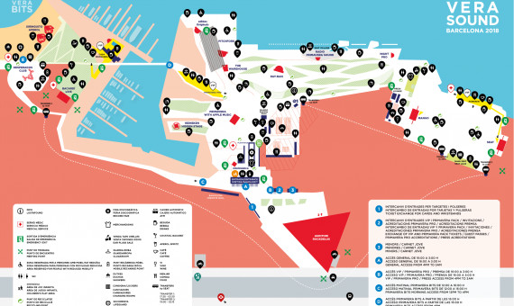 Mapa del Parc del Fòrum, ubicación principal del Primavera Sound