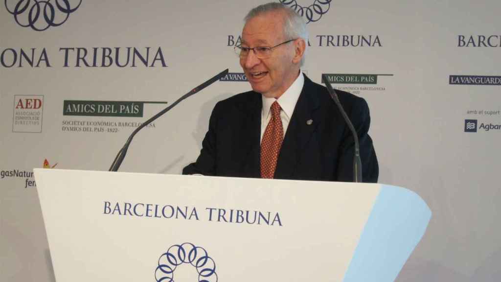 Miquel Valls, presidente de la Cambra de Barcelona, durante su conferencia / EP