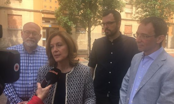 La presidenta de C's en Barcelona, Carina Mejías en Trinitat Nova / A.O. 