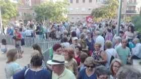 Imagen de una de las manifestaciones celebradas en la plaza Sanllehy para protestar por el transporte /