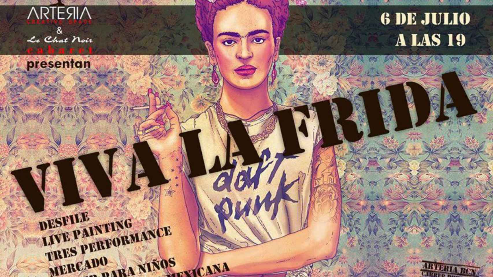 Una fiesta dedicada a Frida Kahlo en Arteria BCN