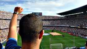 El Camp Nou, un día de partido