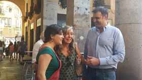 Gala Pin junto a Oti Pérez y Roger Pallarols, en las terrazas de la Boqueria / EUROPA PRESS