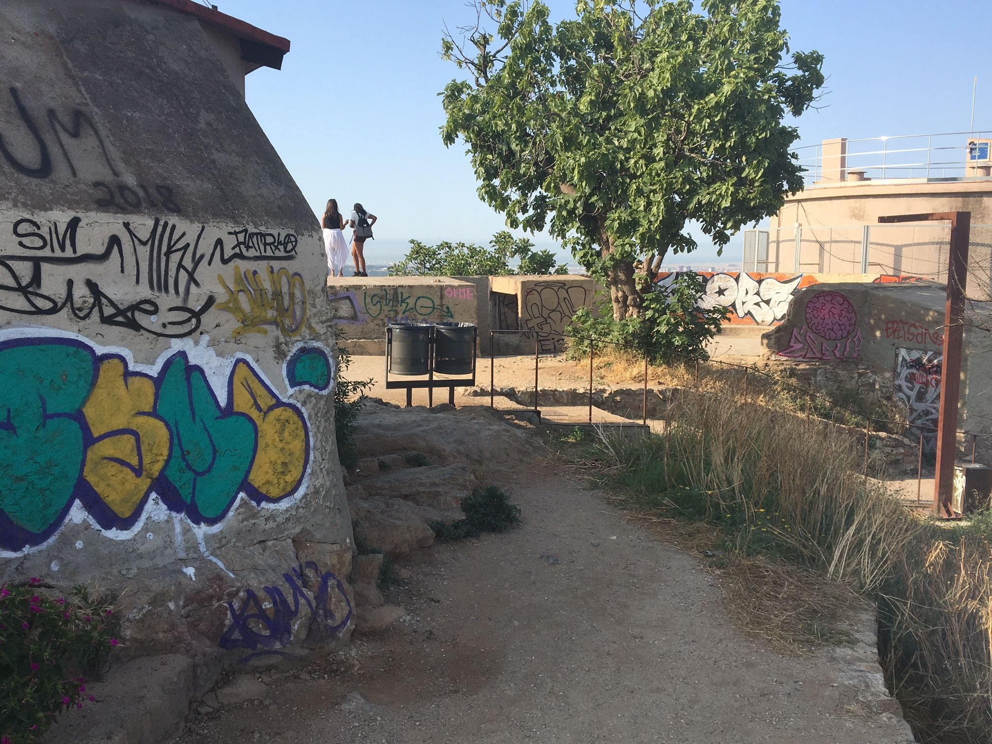 Pintadas en la zona del Turó de la Rovira, totalmente degradada / JORDI SUBIRANA