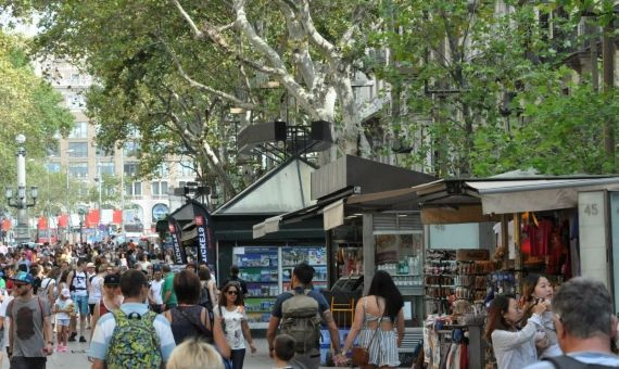 Imagen de la Rambla de Barcelona