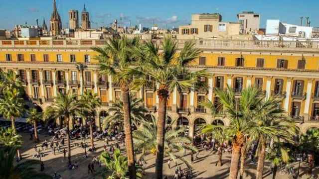 Vista aérea de la plaza Reial de Barcelona / EFE