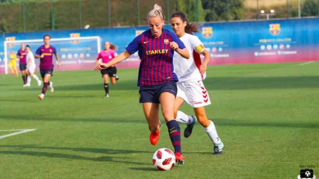 Toni Duggan, en un partido del Barça femenino / MARC ELVIRA/DIARIO FOTOFINISH