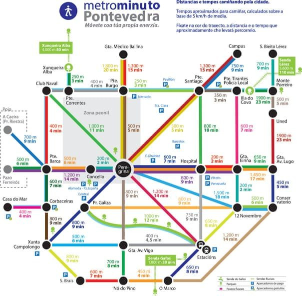 Imagen del mapa del metro de Pontevedra