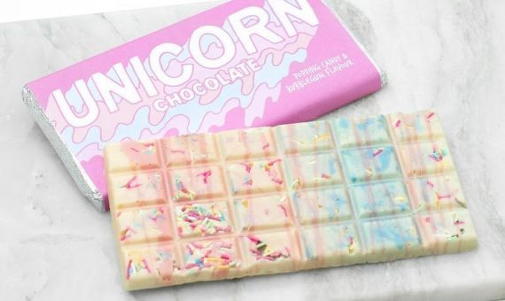 barra chocolate unicornio