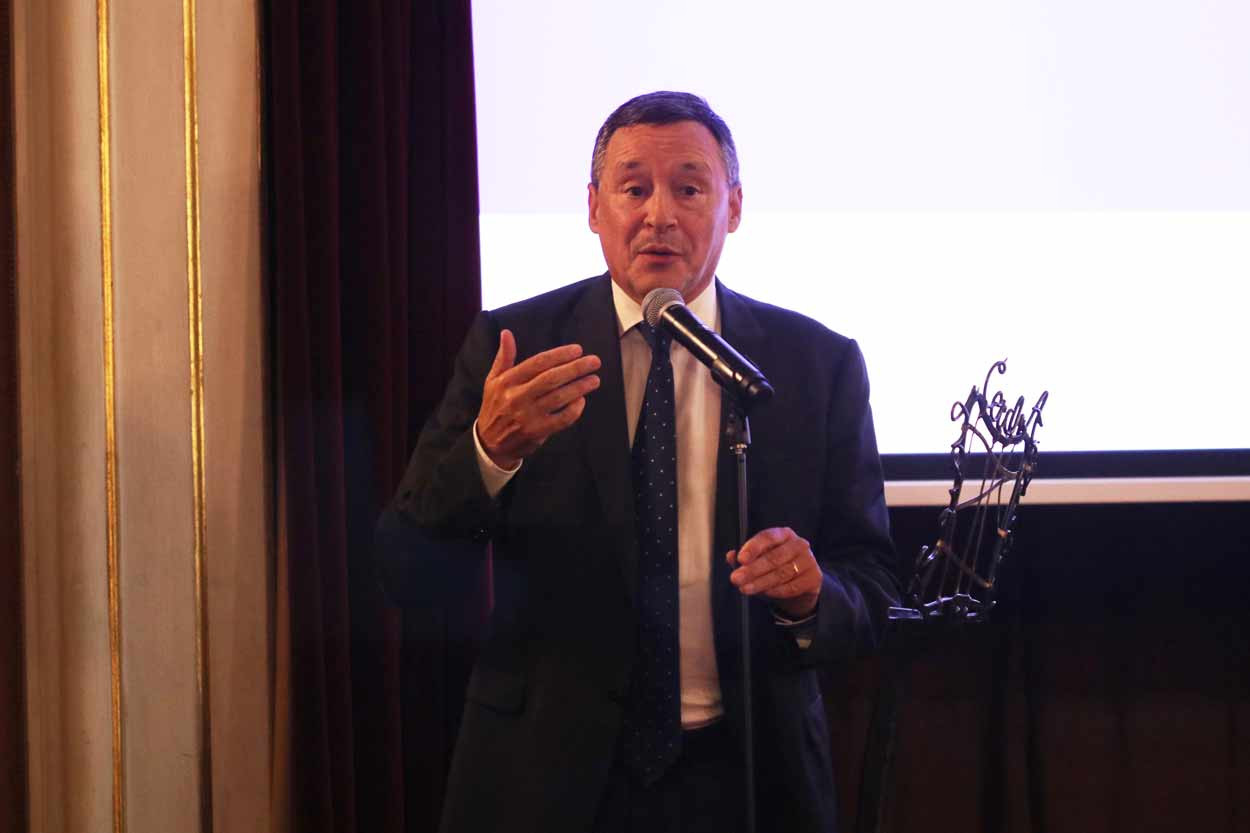 Ángel Simón, durante el acto de presentación / JORDI ROMERO