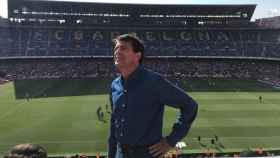 Manuel Valls, en el Camp Nou, antes del Barça-Athletic / Twitter