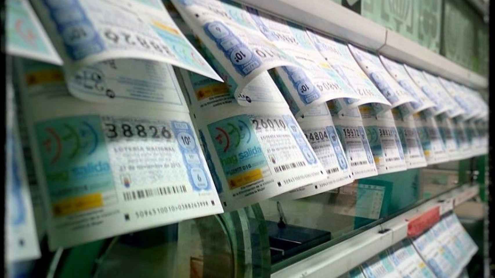 Billetes de lotería en un local de BCN