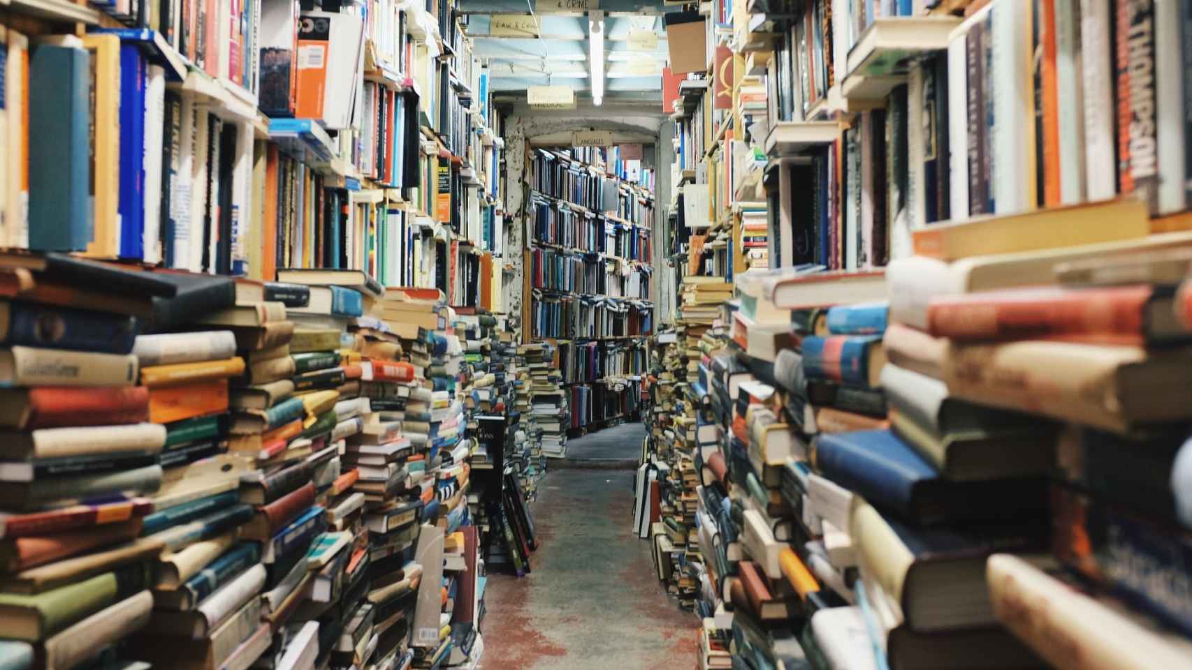 Estanterías llenas en una librería / PIXABAY