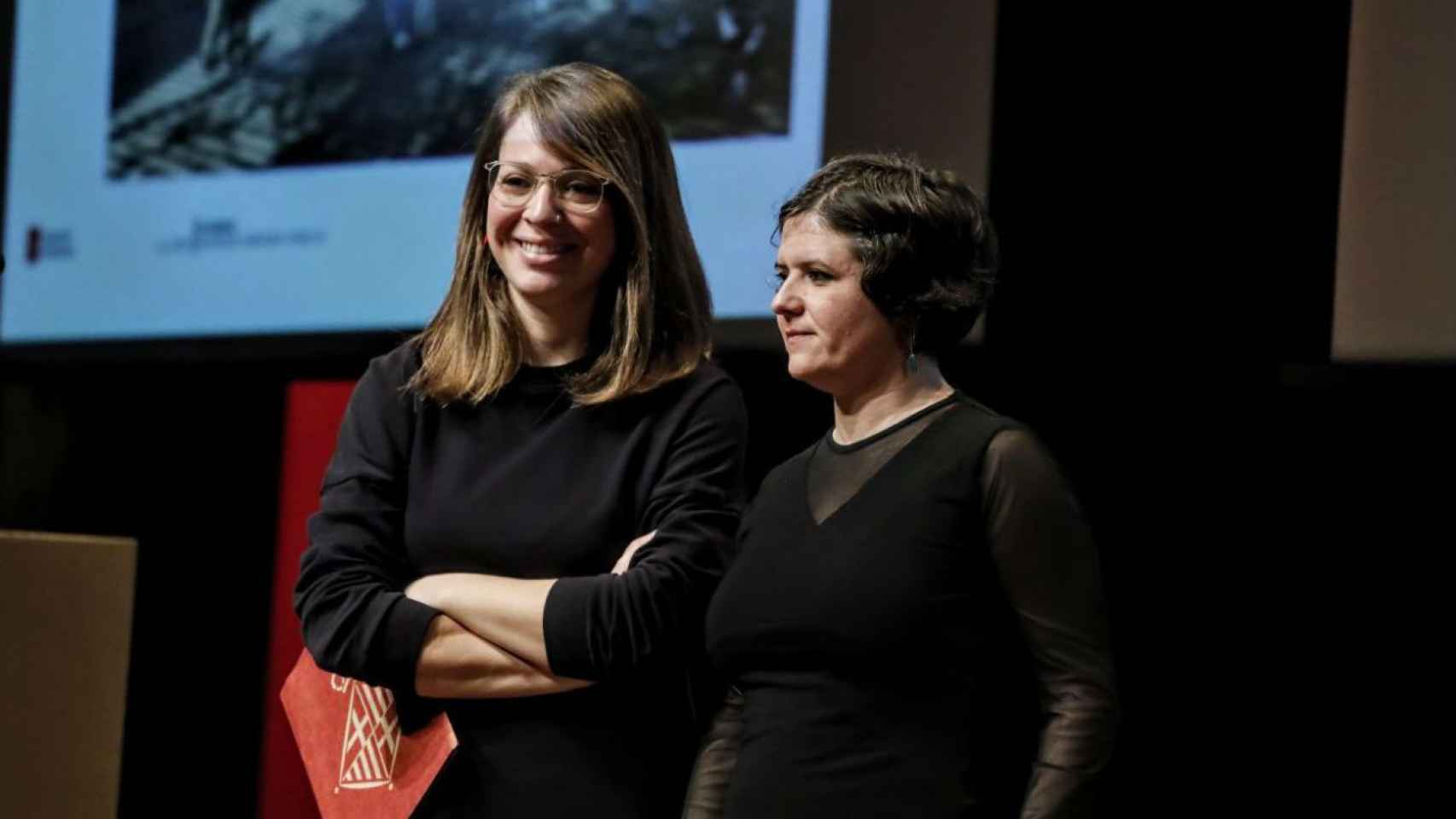 Janet Sanz y Gala Pin, en la presentación de la nueva Rambla / AdB