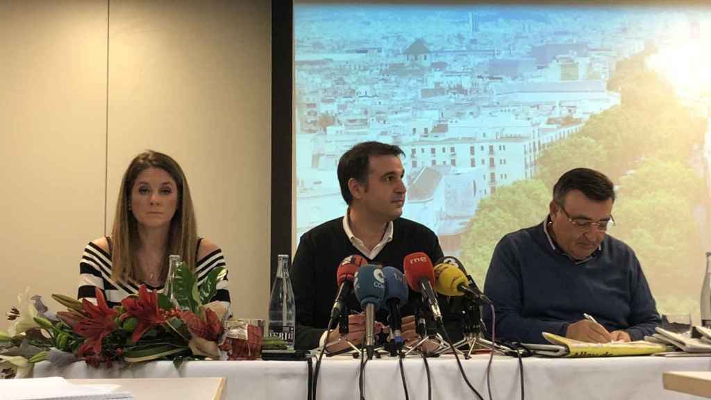 Roger Pallarols, Mireia Torralba y Juan Giménez  en la rueda de prensa / EUROPA PRESS