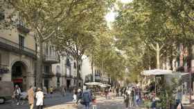 Imagen virtual de cómo serán las Ramblas tras su transformación / AdB