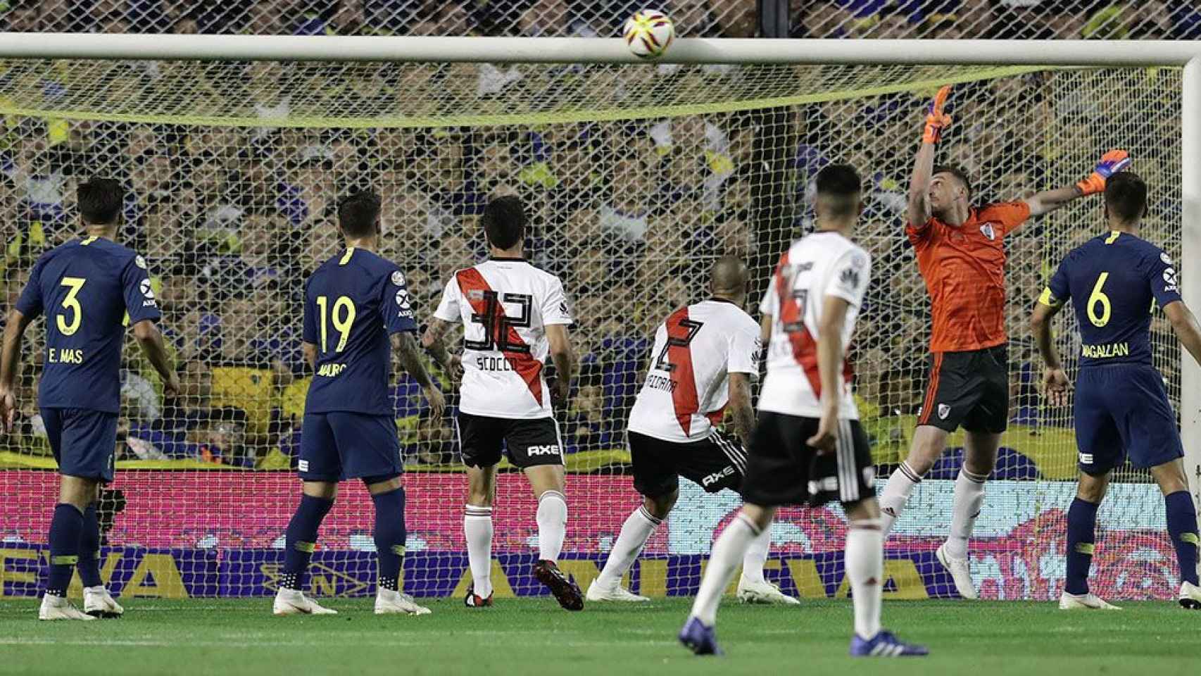 Un partido de Boca-River en una imagen de archivo