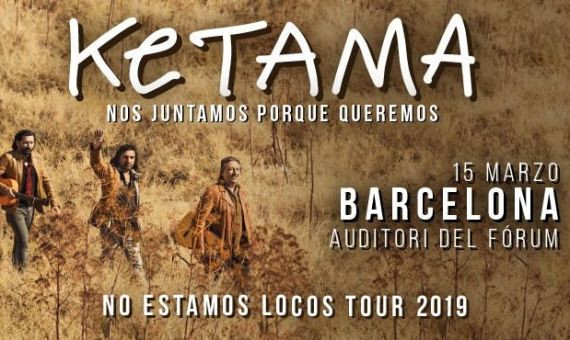 Cartel promocional del concierto de Ketama en el Fòrum / KETAMA