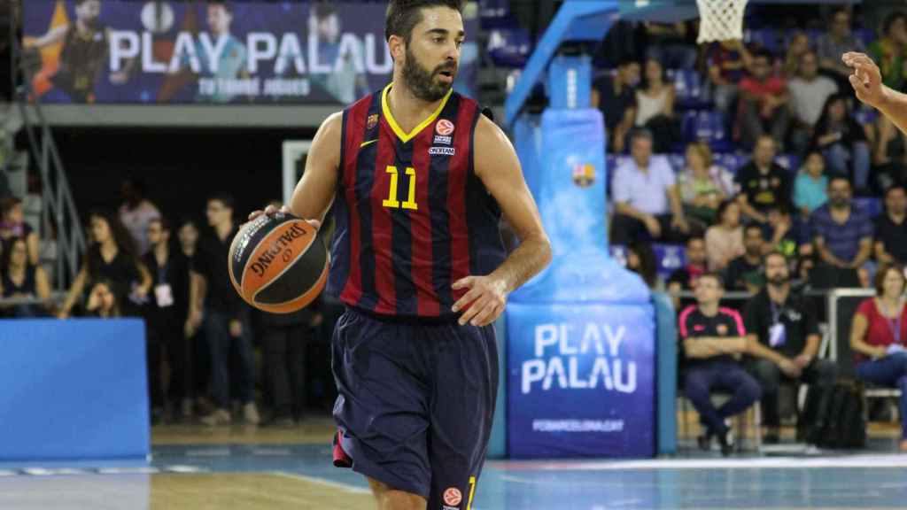 Juan Carlos Navarro, en un partido de Euroliga en 2014 en el Palau / LAURA GUERRERO/DIARIO FOTOFINISH