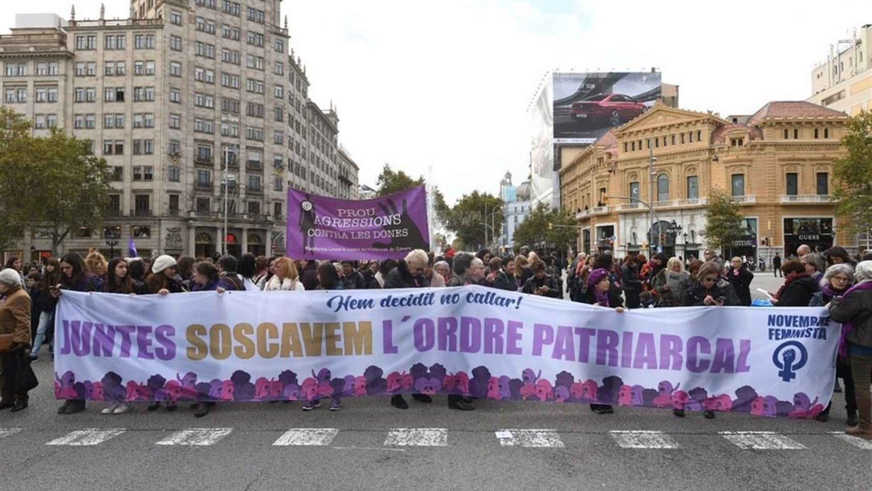 Manifestación en Barcelona contra la violencia machista / @JUNTSXCAT