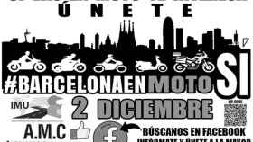 Cartel de la manifestación motera de Barcelona