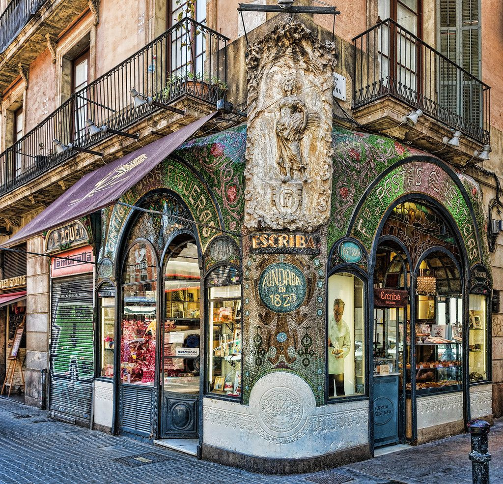 Escribà en las Ramblas