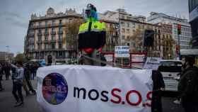 Imagen de los Mossos costando Gran Via / EUROPA PRESS