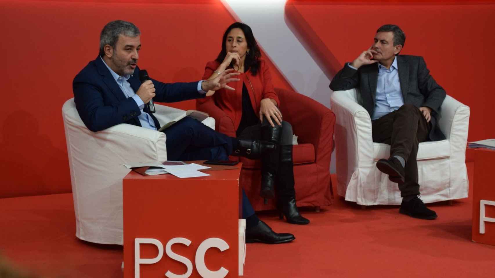 Jaume Collboni, durante una jornada sobre vivienda celebrada el pasado sábado en la sede del PSC / PSC