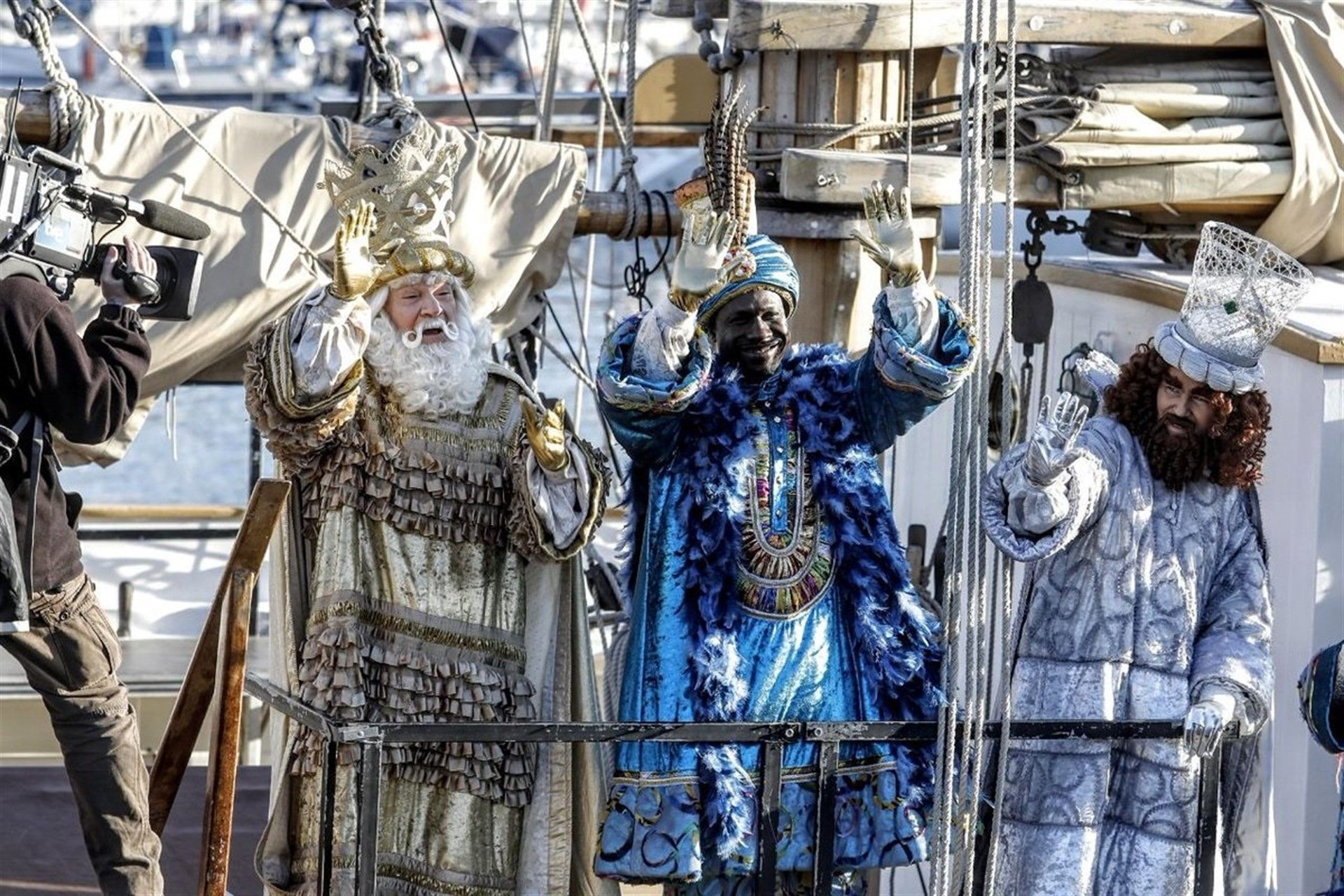 Los Reyes Magos en una de las últimas cabalgatas en Barcelona / EP